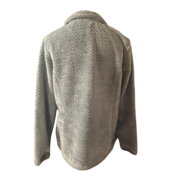 Free Country faux fur light blue zip jacket size L - Picture 2 of 7